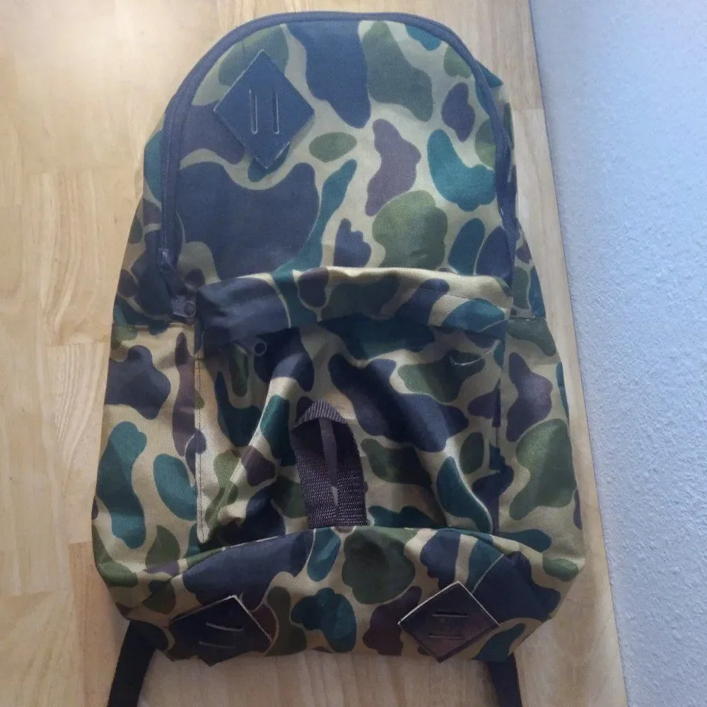 Vintage Stansport Camouflage Camo Bravo Day Pack Backpack